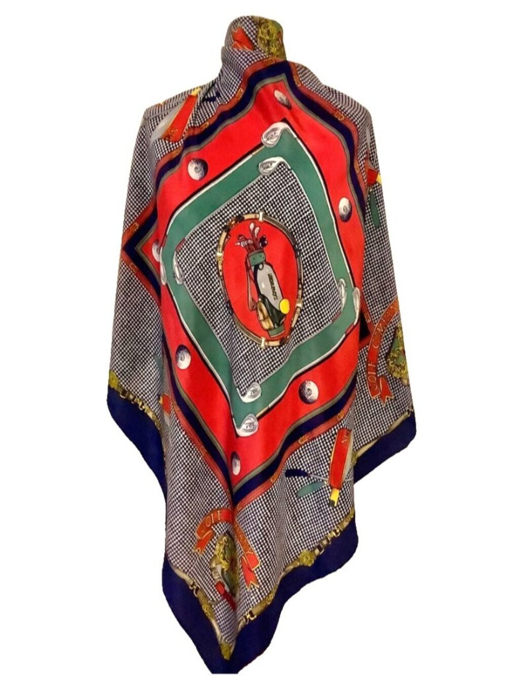 Silk Scarf 80's Royal Golf Company classic by Lowson.